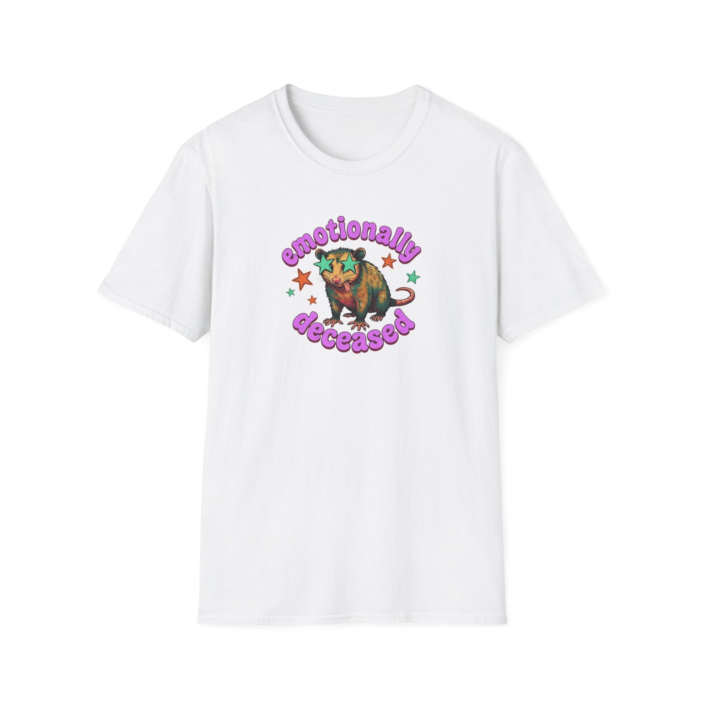 Emotionally Deceased T-Shirt — Cute Colorful Armadillo Graphic