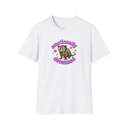 Emotionally Deceased T-Shirt — Cute Colorful Armadillo Graphic