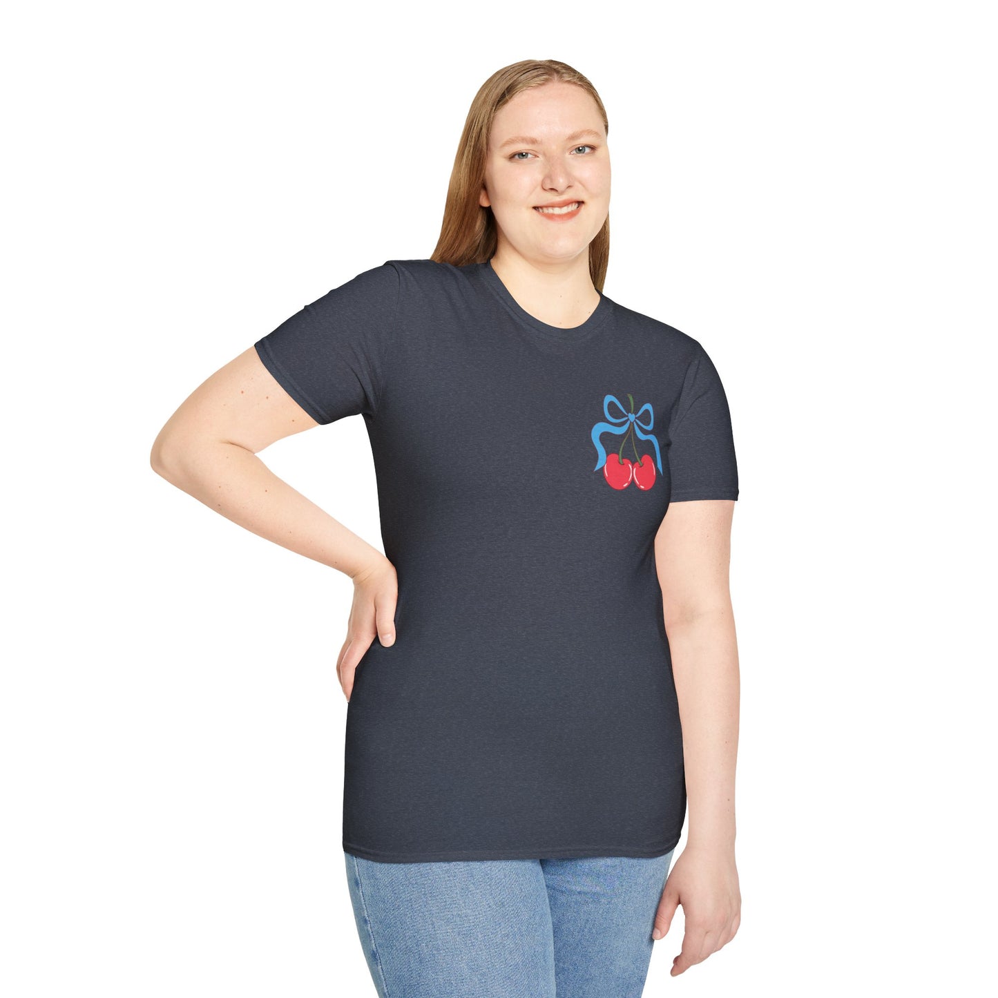Patriotic Cherry T-Shirt — USA 1776 Fourth of July Graphic Tee