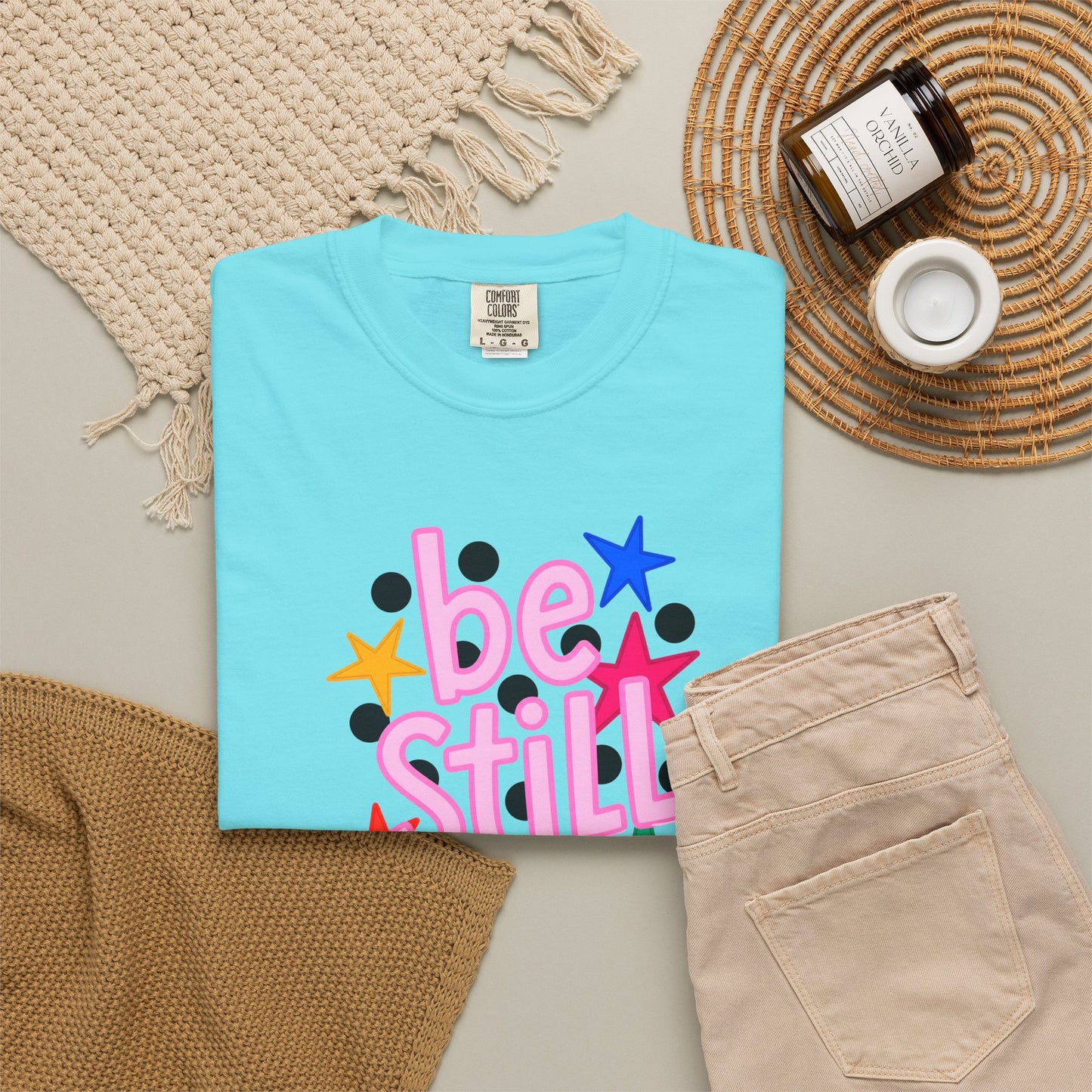 Be Still T-Shirt — Colorful Retro Stars Graphic Tee