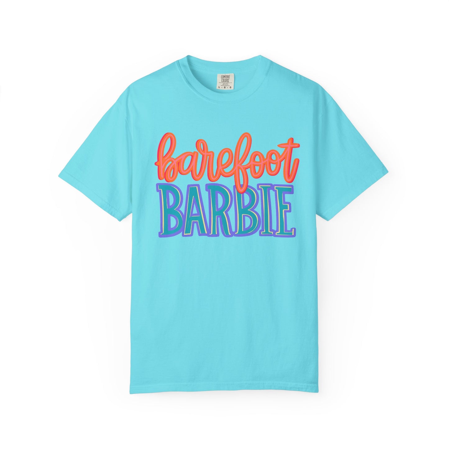 Barefoot Barbie T-Shirt — Retro Colorblock Graphic Tee