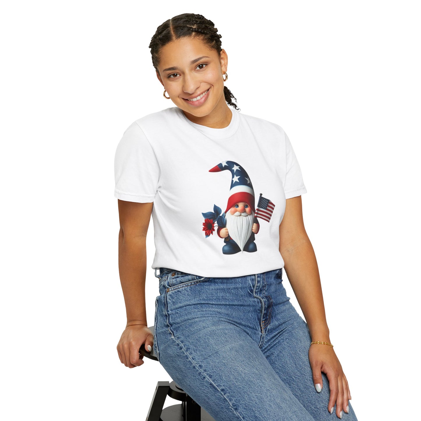 Patriotic Gnome T-Shirt — American Flag 4th of July Tee