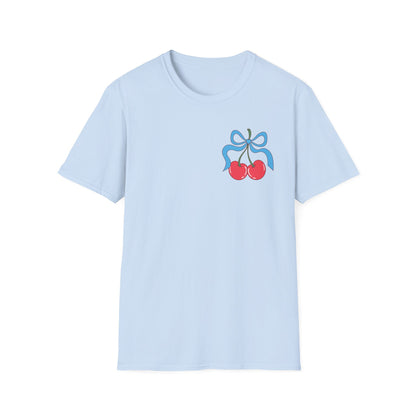 Patriotic Cherry T-Shirt — USA 1776 Fourth of July Graphic Tee