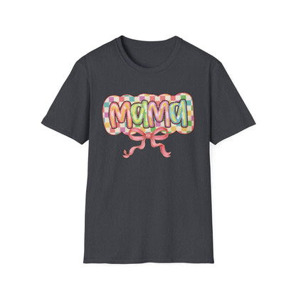 Mama Balloon Graphic Tee — Colorful Pastel Celebration Shirt for Moms