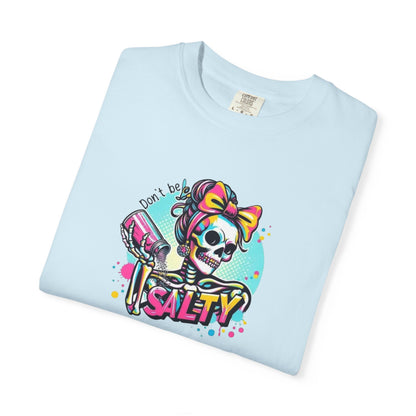 Salty Skull Graphic T-Shirt — Retro Neon Kawaii Skull Tee