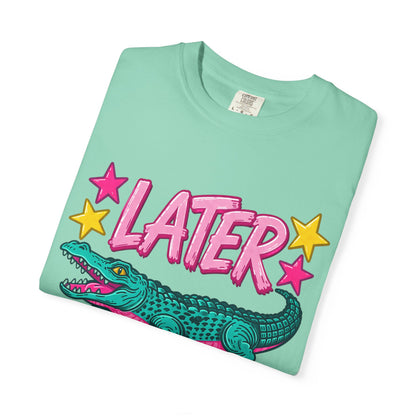 Later Gator Graphic T-Shirt — Retro Cartoon Alligator Tee