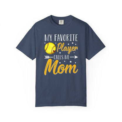 Softball Mom T-Shirt – “My Favorite Player Calls Me Mom” Graphic Tee