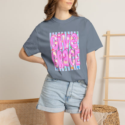 Give Grace T-Shirt — Pastel Retro Graphic Tee