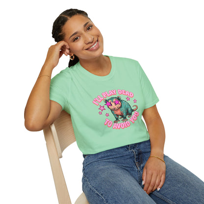 Introvert Sloth T-Shirt — "I’ll Play Dead to Avoid You" Cute Anti-Social Graphic Tee