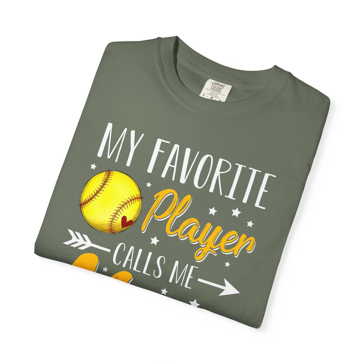 Softball Mom T-Shirt – “My Favorite Player Calls Me Mom” Graphic Tee