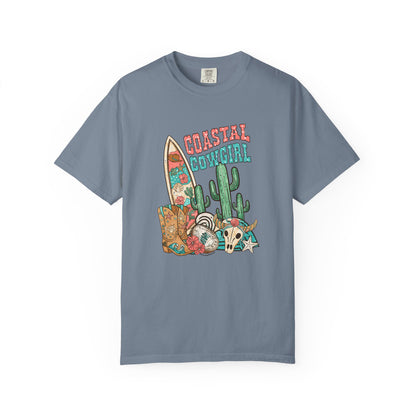 Coastal Cowgirl T-Shirt — Vintage Surf & Cactus Beach Graphic