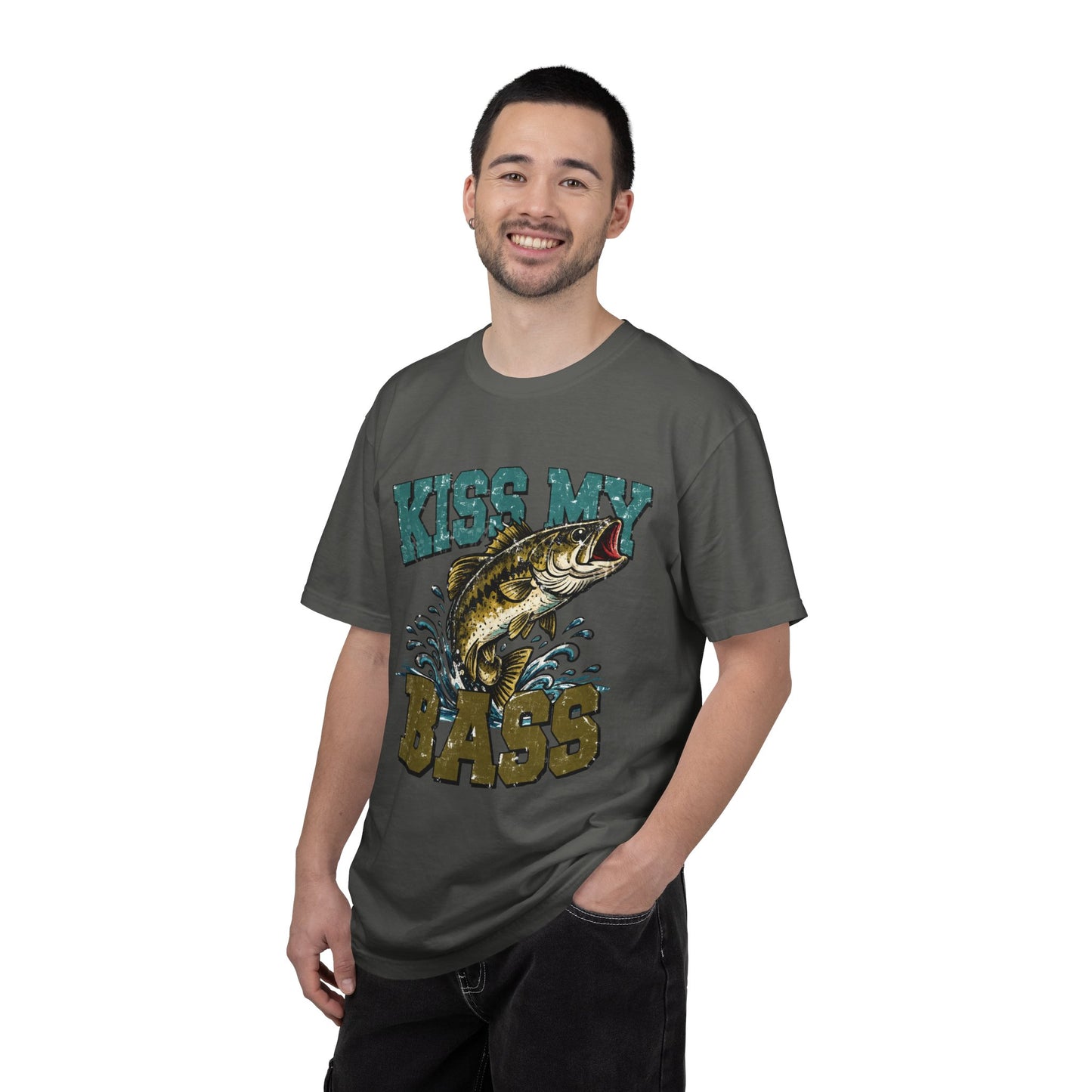 Kiss My Bass Fishing T-Shirt — Humorous Bass Angler Tee