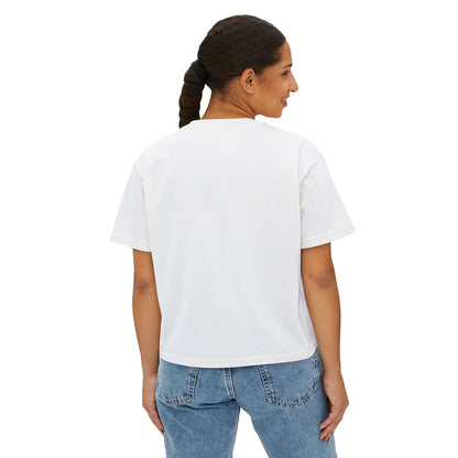 Retro Neon Makeup Graphic Tee — Women's Boxy Tee
