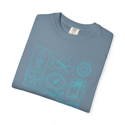 Coastal Cowgirl T-Shirt — Beachy Surf & Western Stamp Graphic Tee