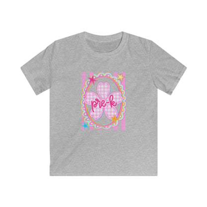 Pre-K Girls Floral Butterfly Kids T‑Shirt — Pink Preschool Shirt