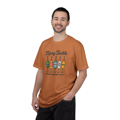 Tipsy Tackle Fishing T-Shirt — "Best Lures Come From Coolers" Graphic Tee
