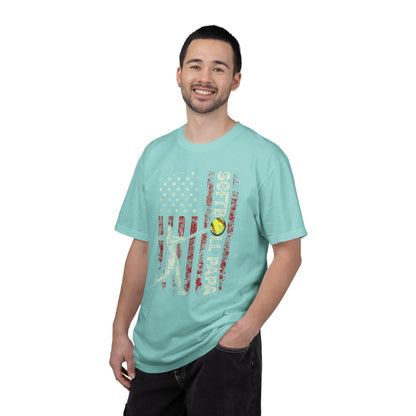 Softball Vintage Flag T-Shirt