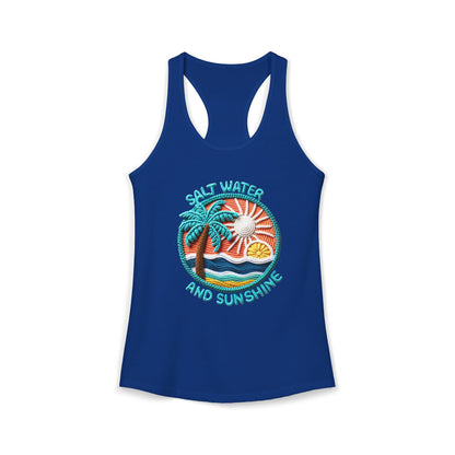 Salt water & sunshine Racerback Tank