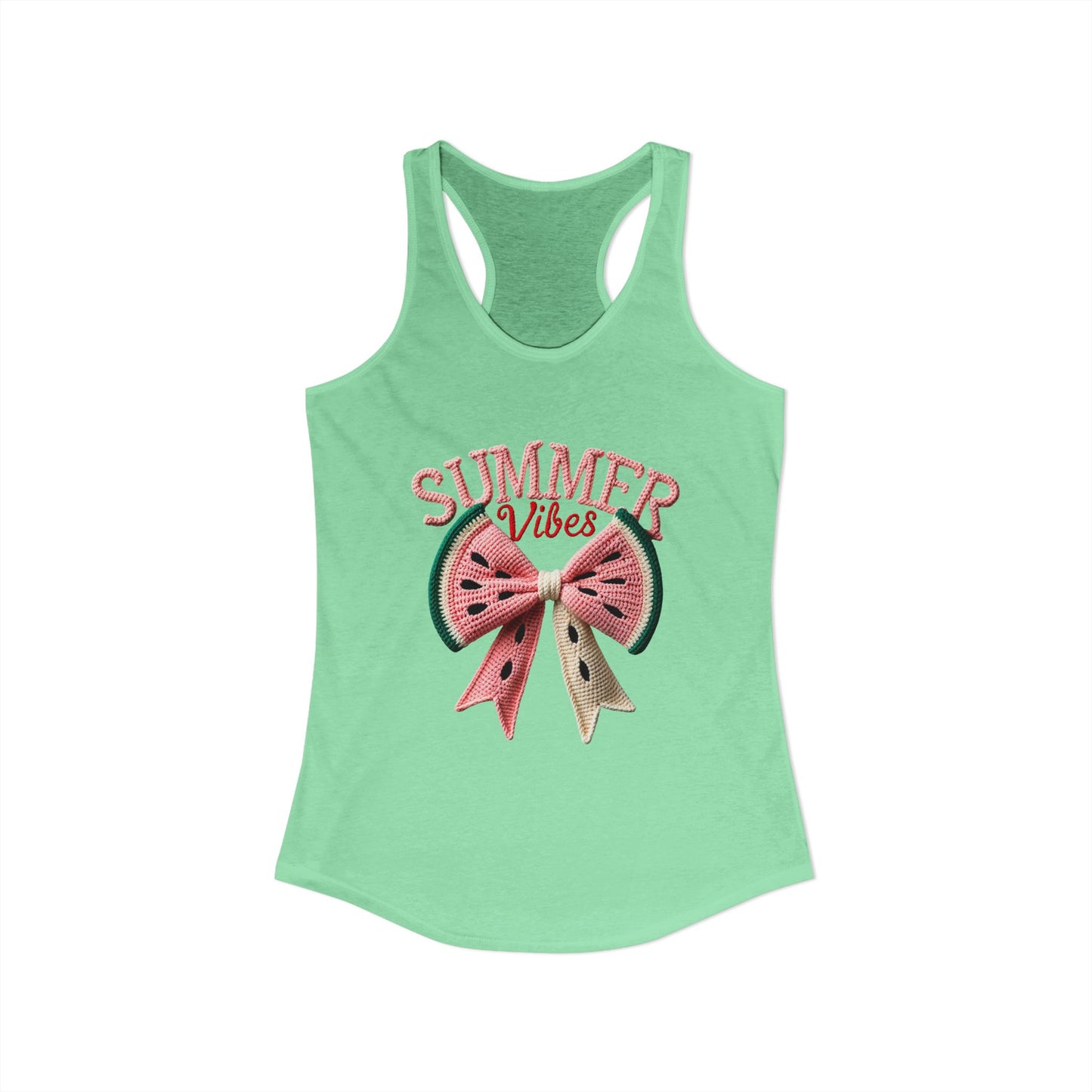 Summer watermelon bow Racerback Tank