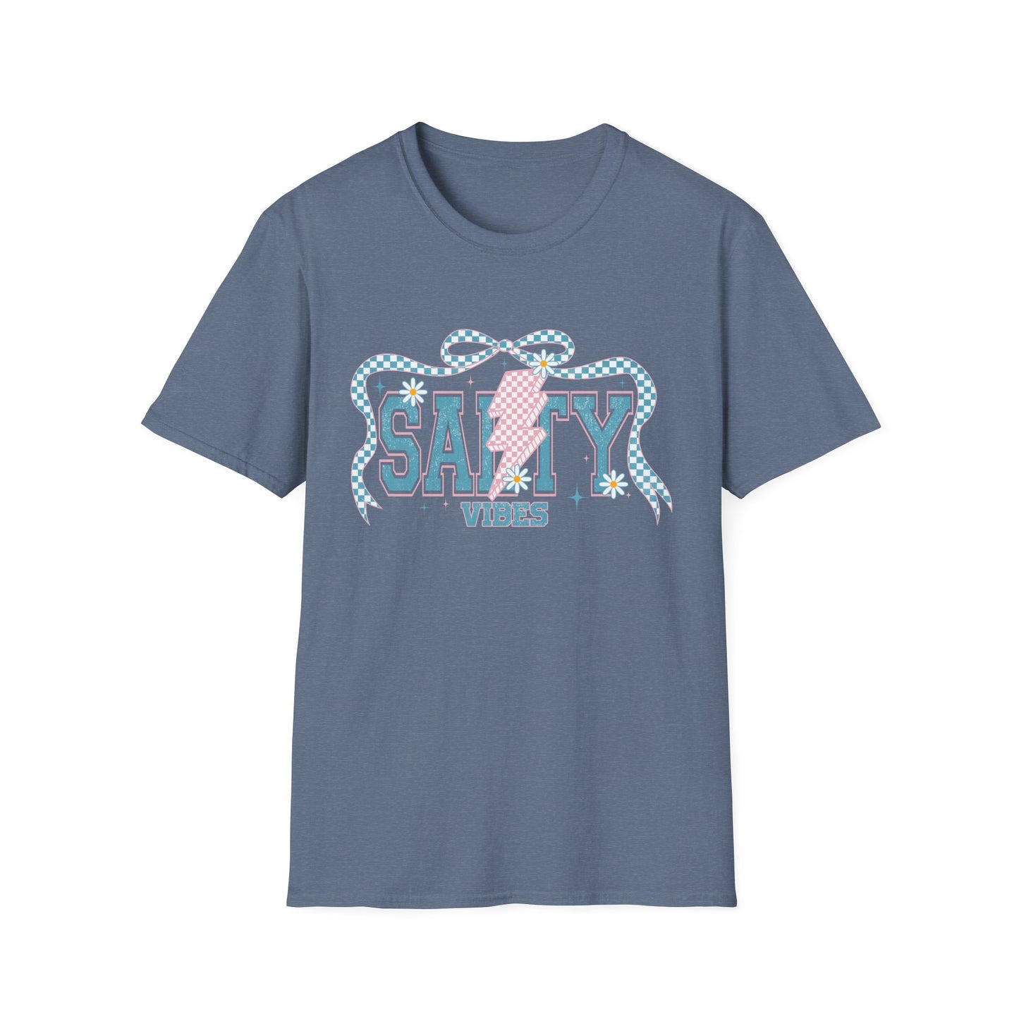 Salty Vibes Beach T-Shirt — Retro Seashell Graphic Tee