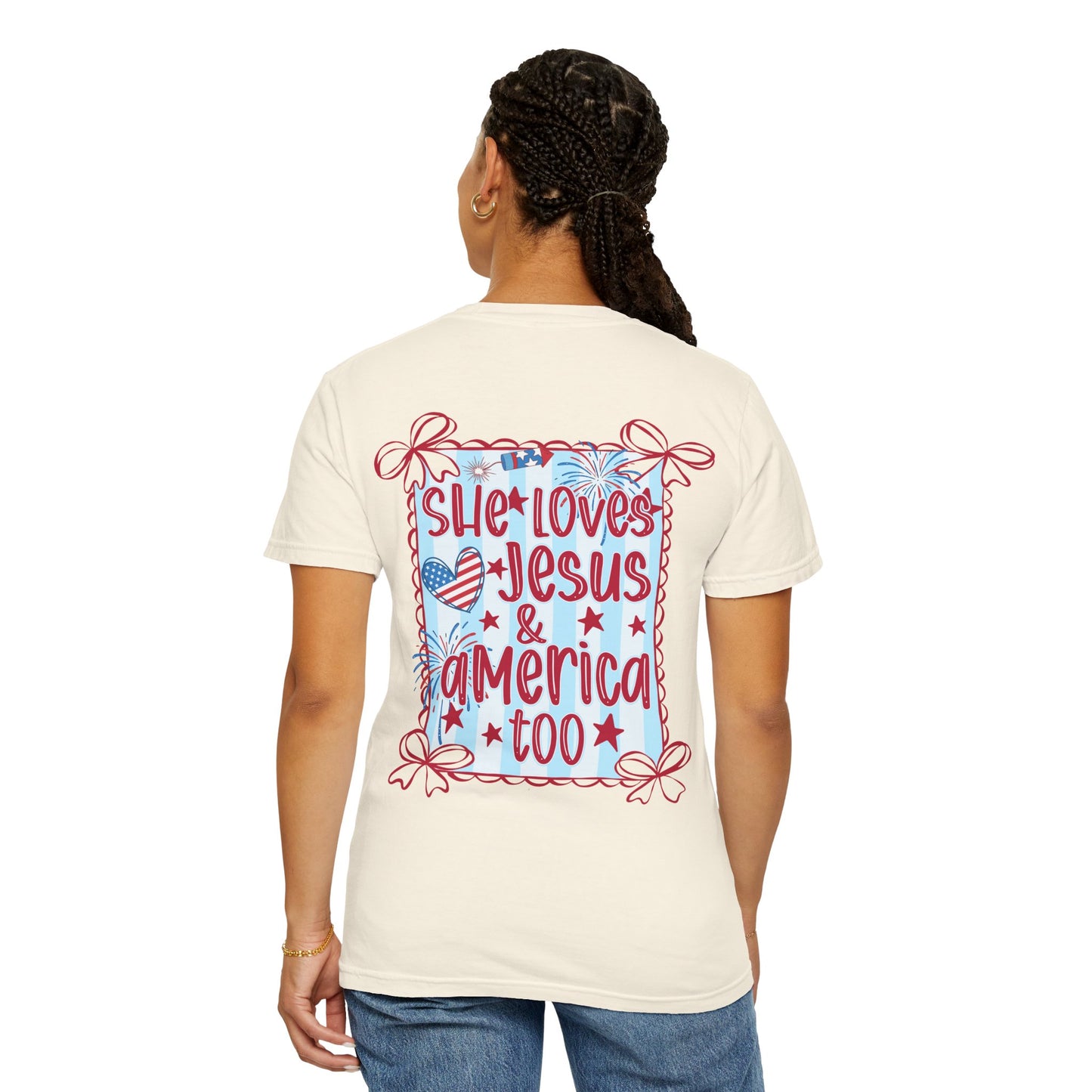She Loves Jesus & America Too T-Shirt