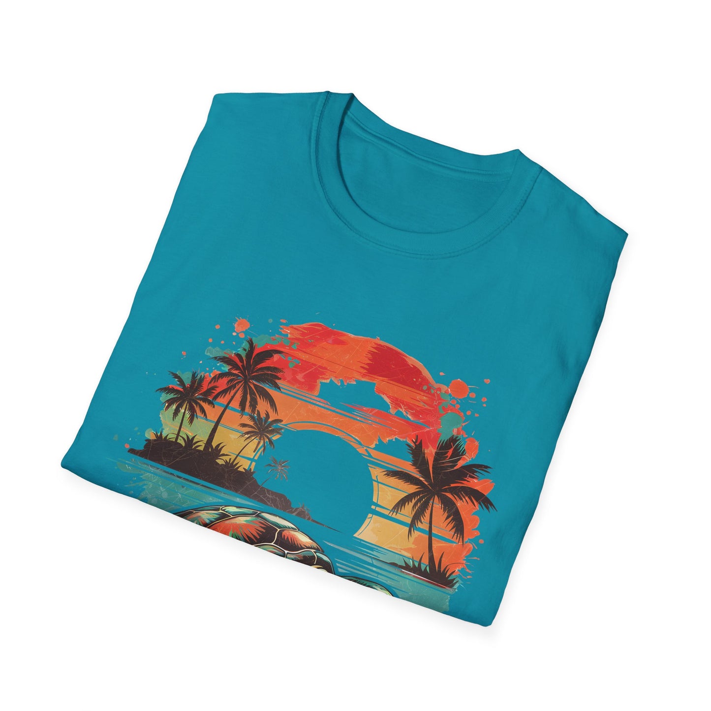 Sea Turtle Sunset T-Shirt — Tropical Beach Graphic Tee