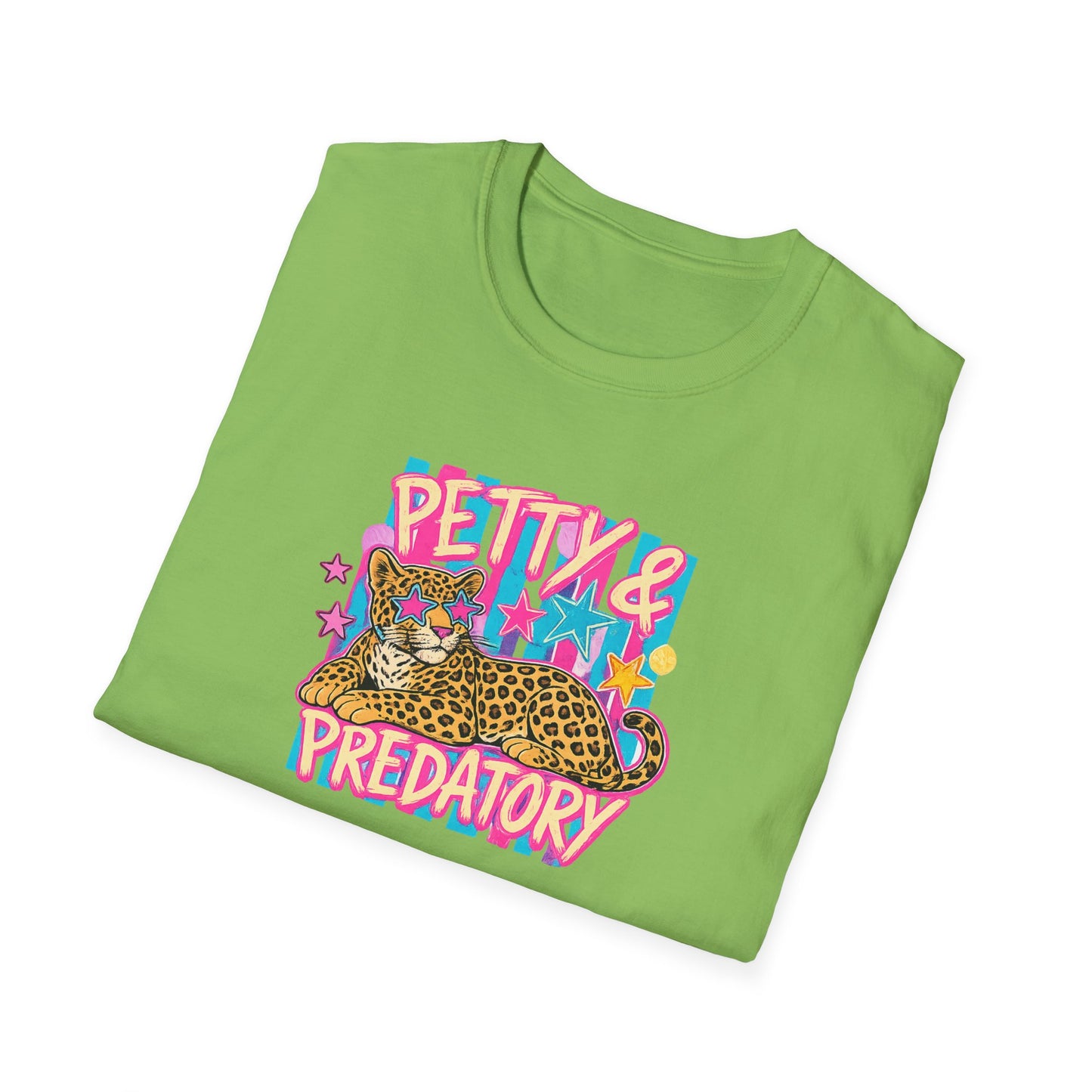 Petty & Predatory Leopard T-Shirt — Cute Retro Graphic Tee for Cat Lovers