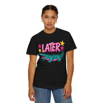 Later Gator Graphic T-Shirt — Retro Cartoon Alligator Tee