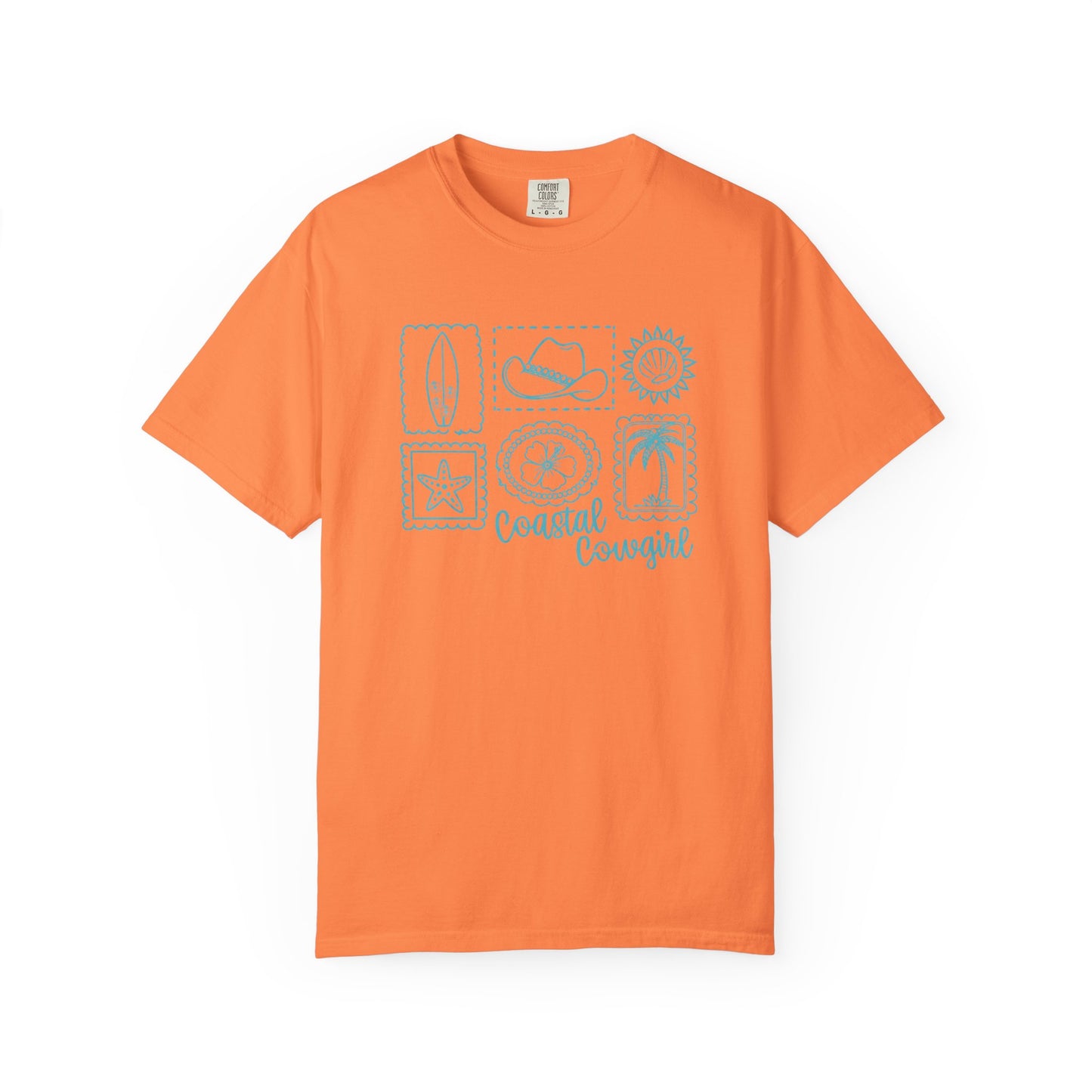 Coastal Cowgirl T-Shirt — Beachy Surf & Western Stamp Graphic Tee