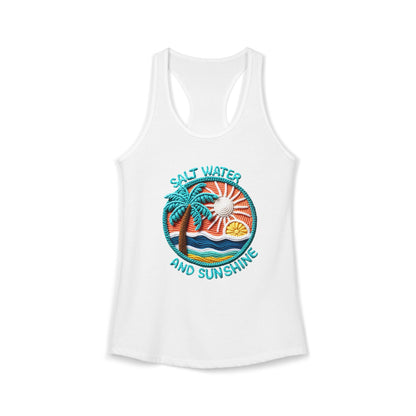 Salt water & sunshine Racerback Tank