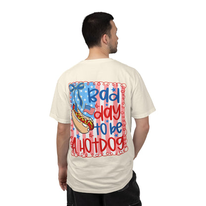 Hot Dog Graphic T-Shirt — "Bad Day to Be a Hot Dog" Patriotic Tee