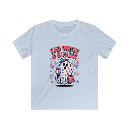 Kids Tee — "Red White & Boujee" Patriotic Ghost Shirt for 4th of July
