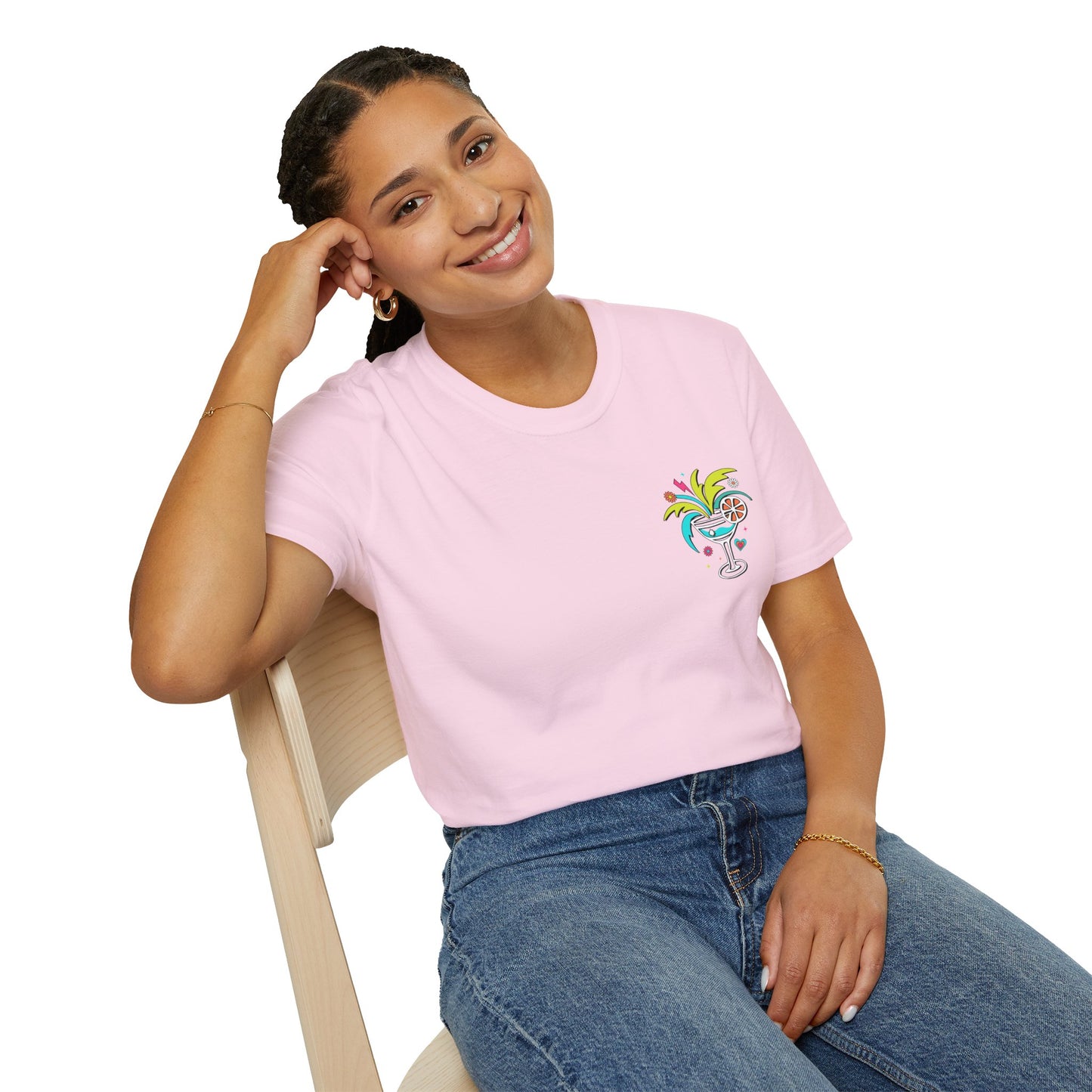 T-Shirt — "Tanned and Tipsy" Tropical Cocktail Graphic Tee