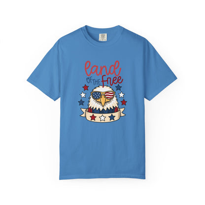 Land of the Free Eagle T-Shirt — Patriotic 4th of July American Flag Design