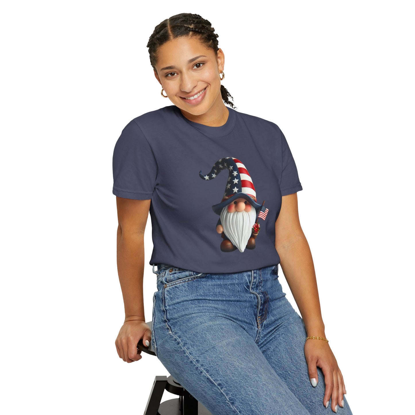 Patriotic Gnome T-Shirt – USA Flag 4th of July Tee