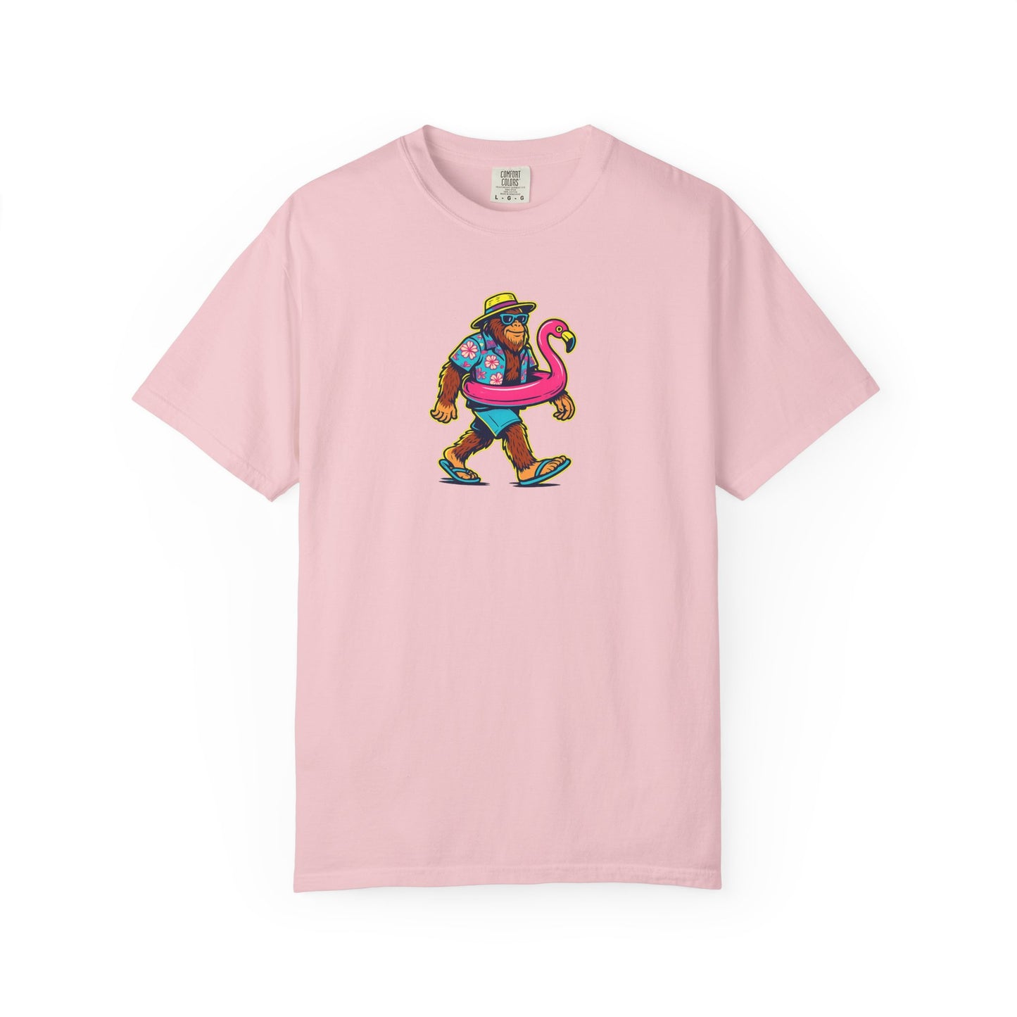 Vacation Bear T-Shirt — Tropical Bear with Flamingo Float Graphic