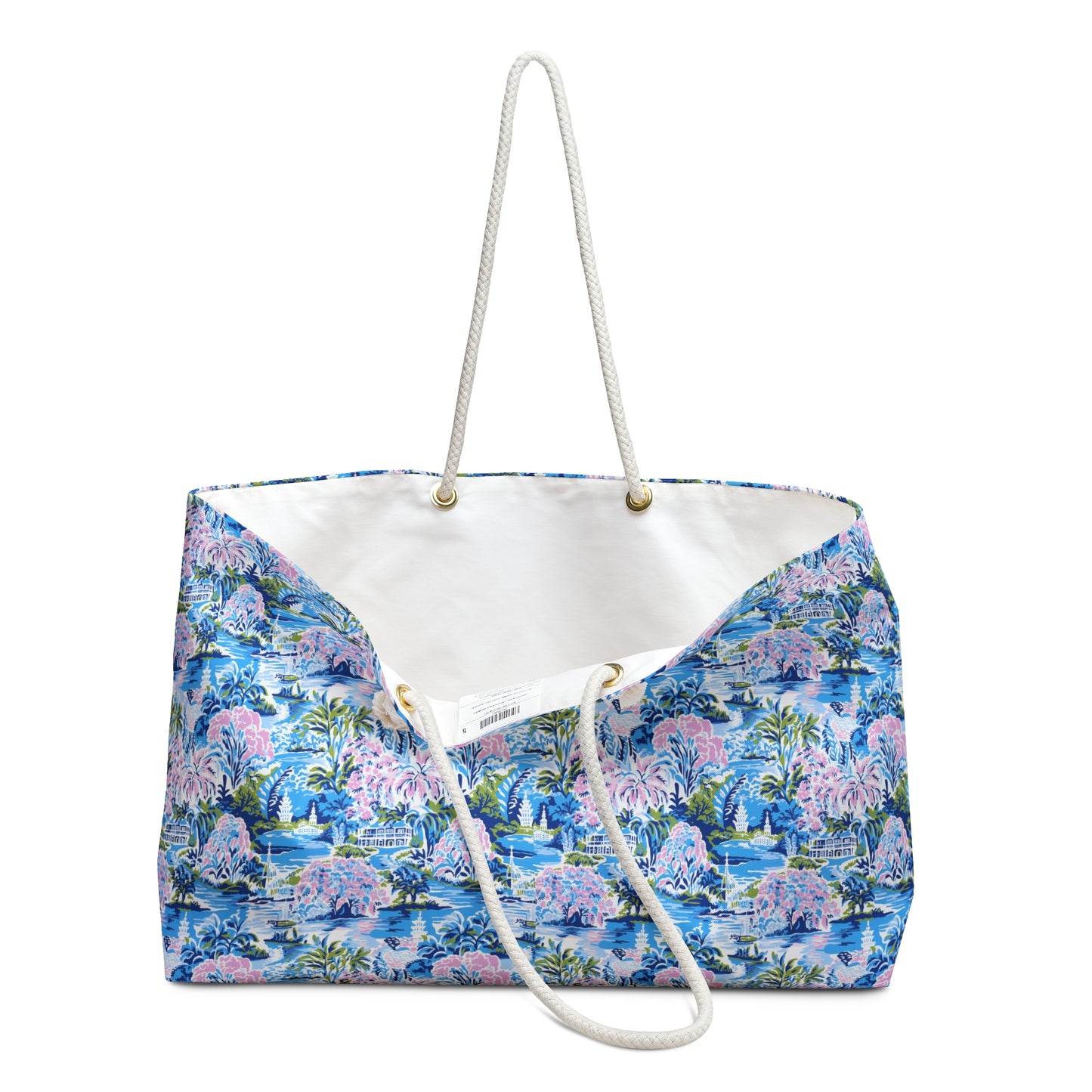 Tropical Watercolor Weekender Bag – Floral Beach Tote for Weekend Getaways