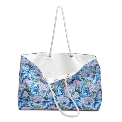 Tropical Watercolor Weekender Bag – Floral Beach Tote for Weekend Getaways