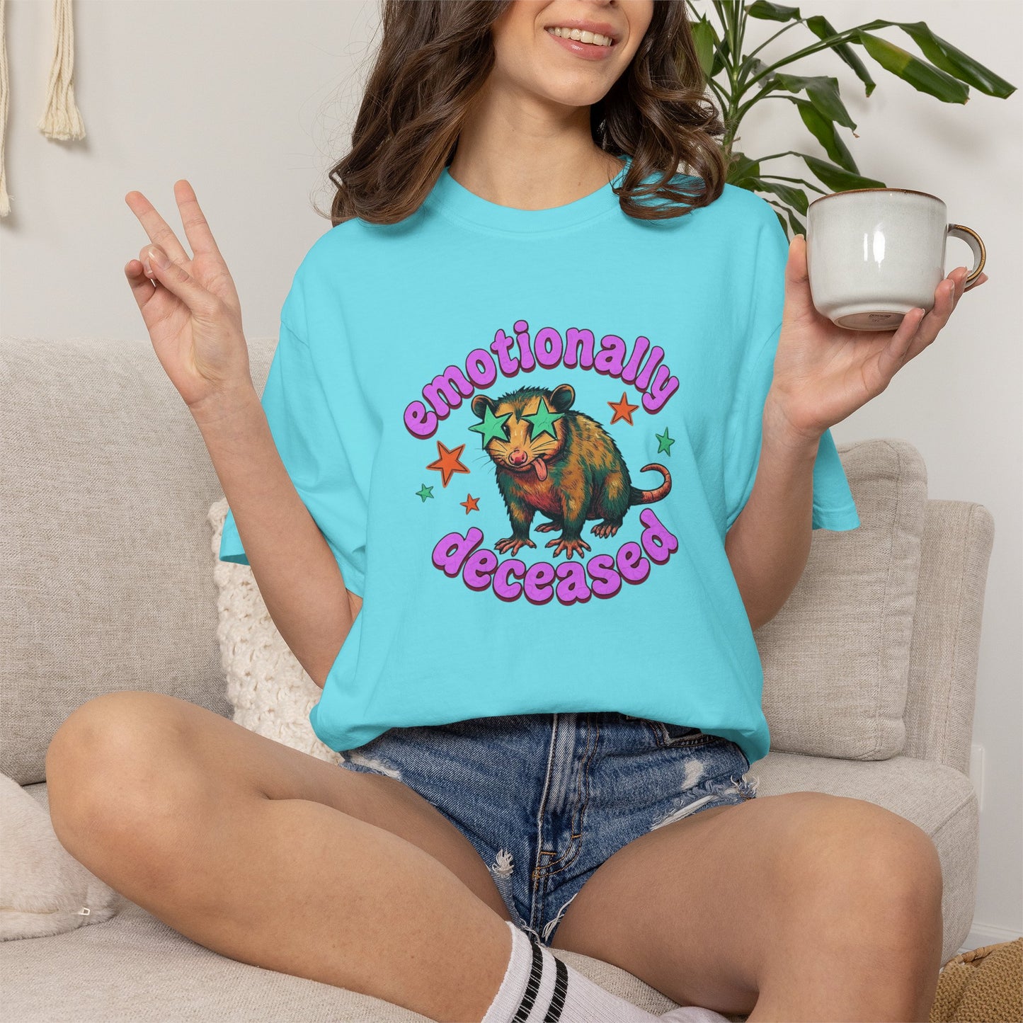 Emotionally Deceased T-Shirt — Vintage Cat Graphic Tee