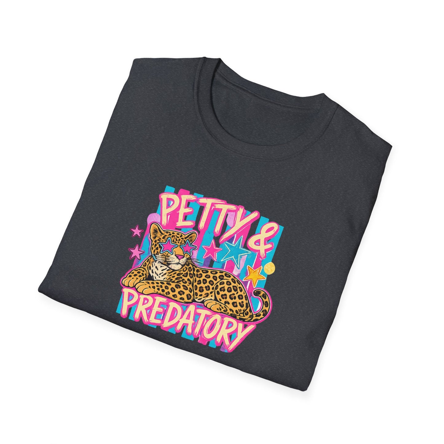 Petty & Predatory Leopard T-Shirt — Cute Retro Graphic Tee for Cat Lovers