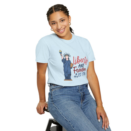 Liberty and Freedom T-Shirt — Statue of Liberty EST 1776 Patriotic Tee