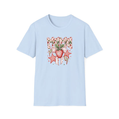 Strawberry Vibes T-Shirt — Retro Stars & Heart Graphic