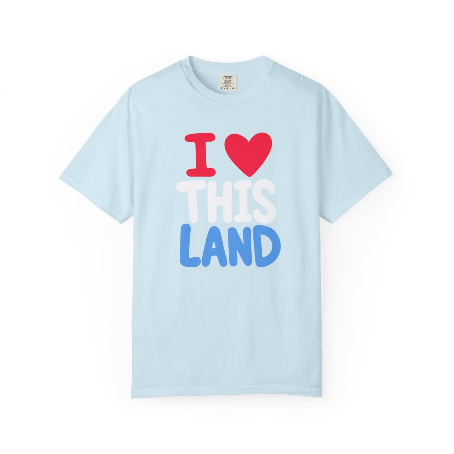 I  LAND Graphic T-Shirt – Cute Red Heart Travel Tee