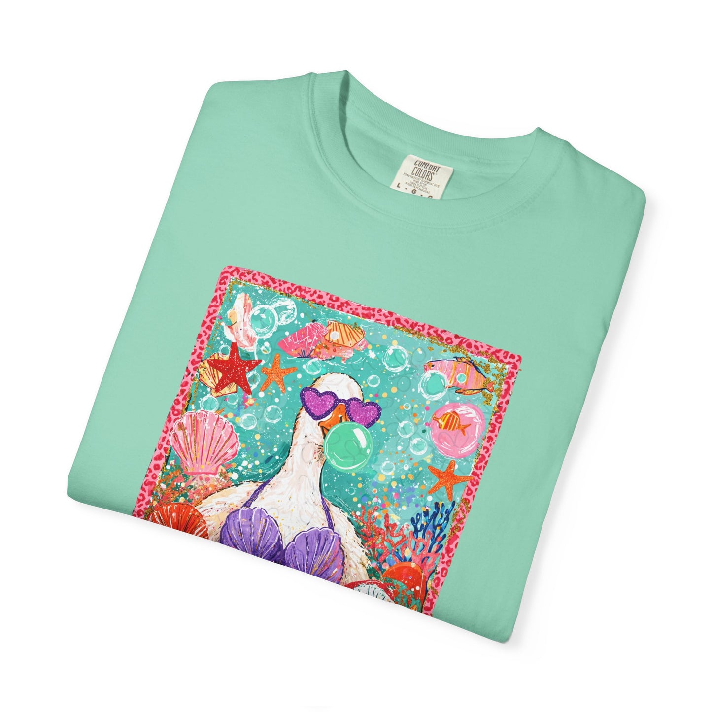 Goose in Bikini Beach T-Shirt — Cute Retro Seaside Graphic Tee