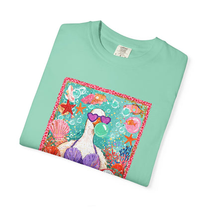 Goose in Bikini Beach T-Shirt — Cute Retro Seaside Graphic Tee