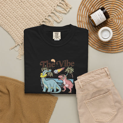 Retro Dinosaur Tee — "The Vibe Is In Shambles" Graphic T-Shirt
