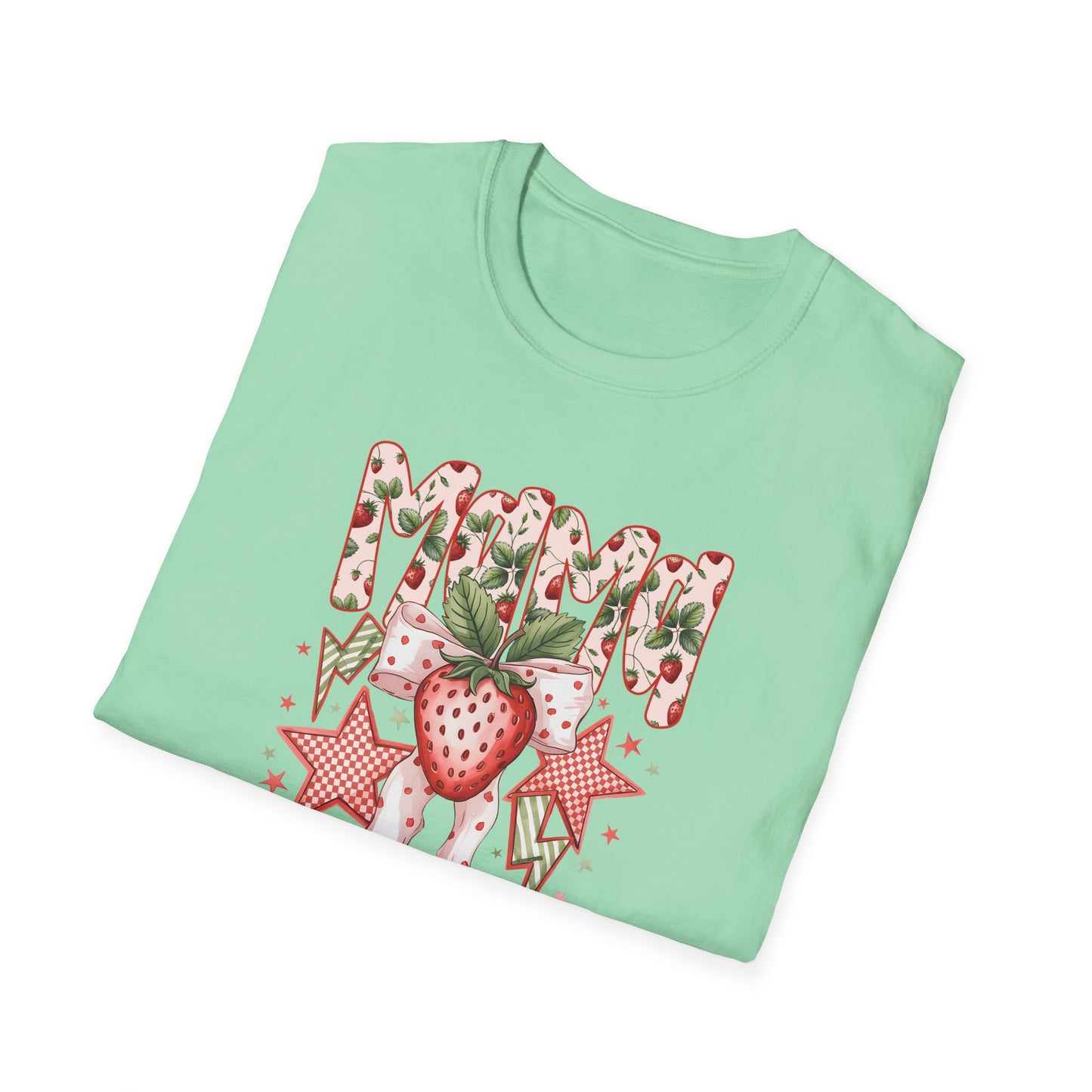 Strawberry Vibes T-Shirt — Retro Stars & Heart Graphic