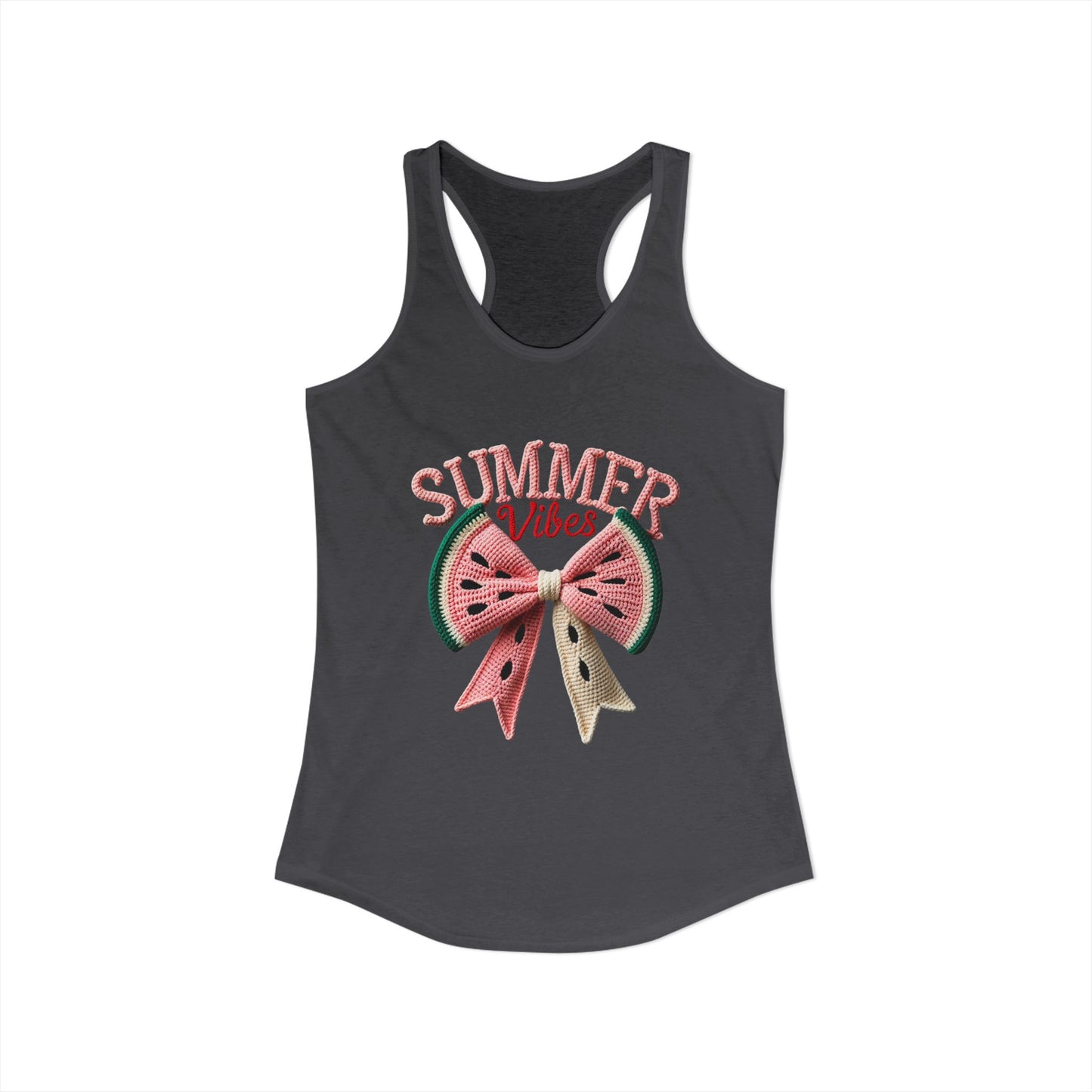 Summer watermelon bow Racerback Tank
