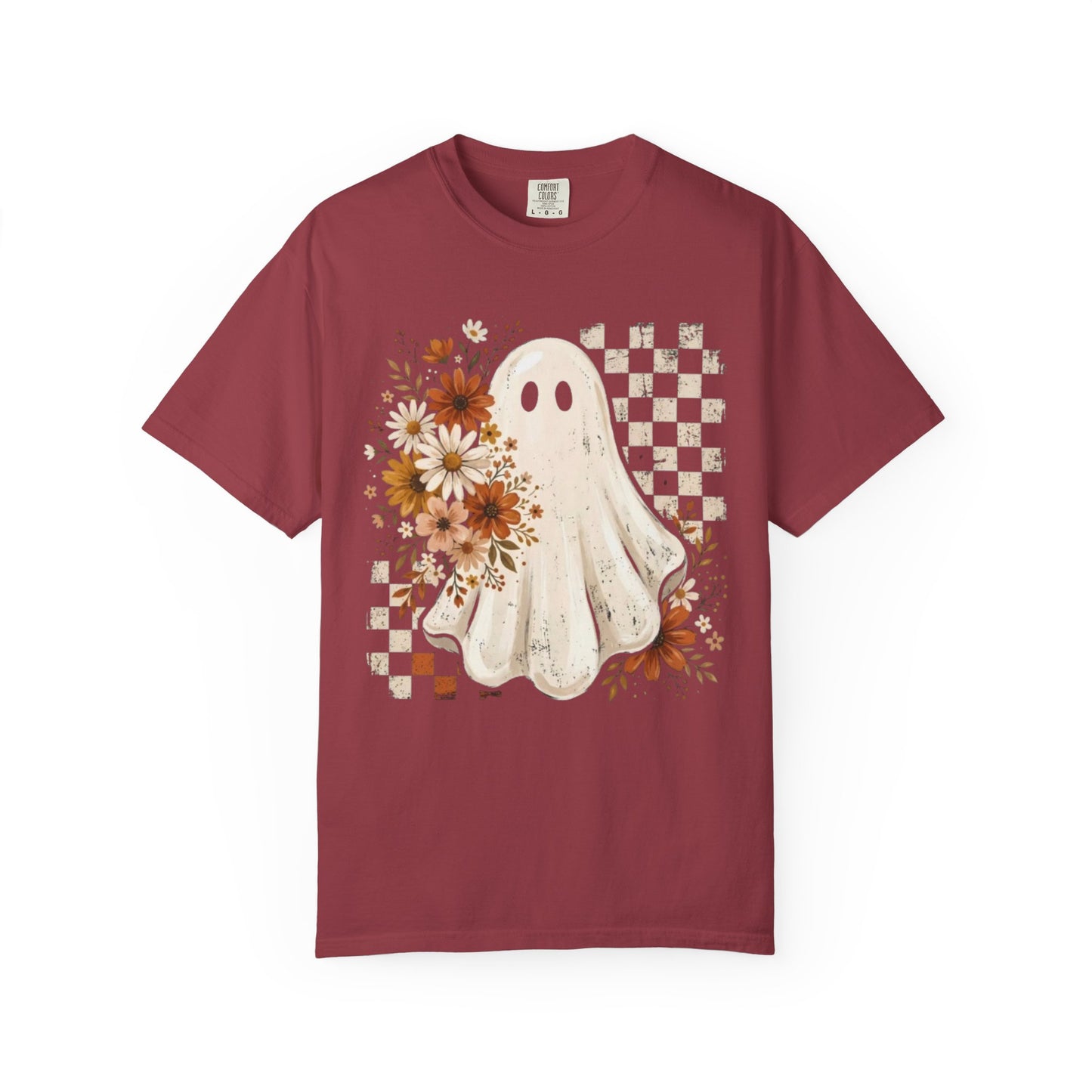 Ghost & Daisies T-Shirt — Vintage Floral Halloween Tee