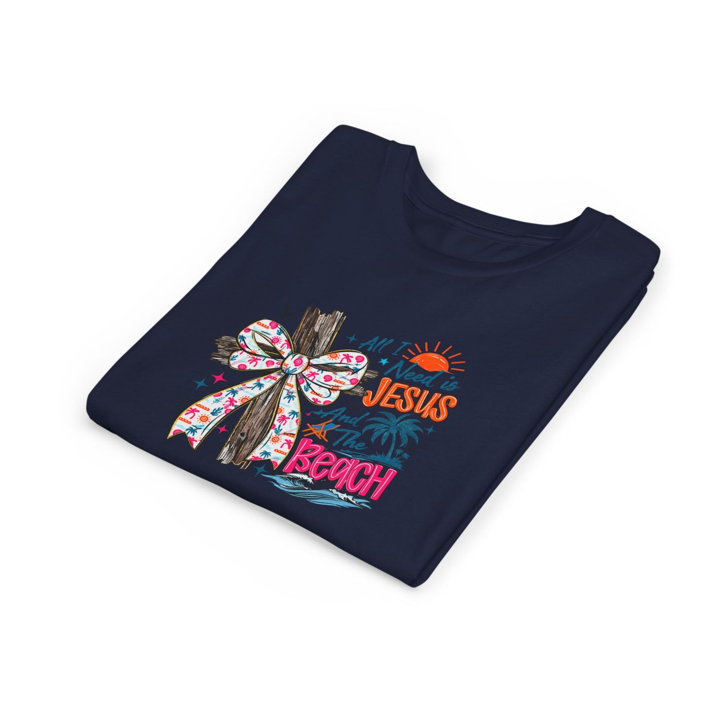 Youth Tee - All I Need is Jesus and the Beach Graphic Tee